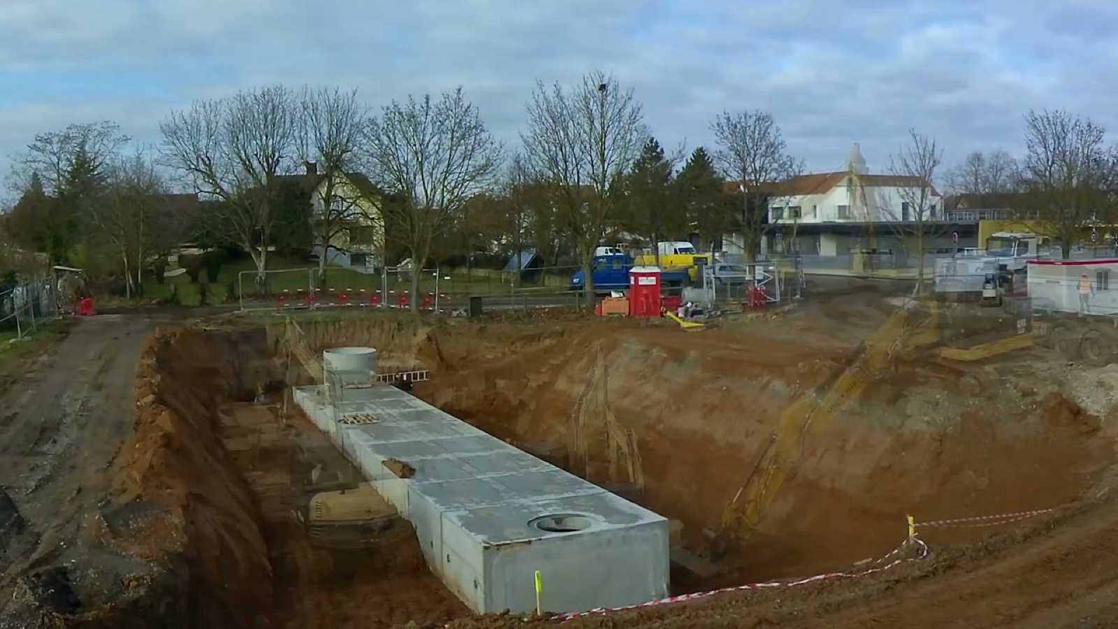Bassin d'orage d'Entzheim en construction, image du timelapse Lingenheld